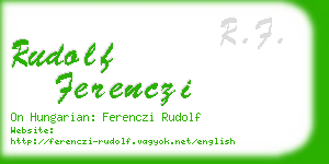 rudolf ferenczi business card